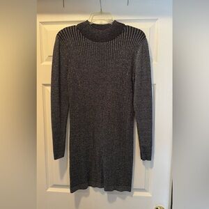 Glittery Gray Knit Dress